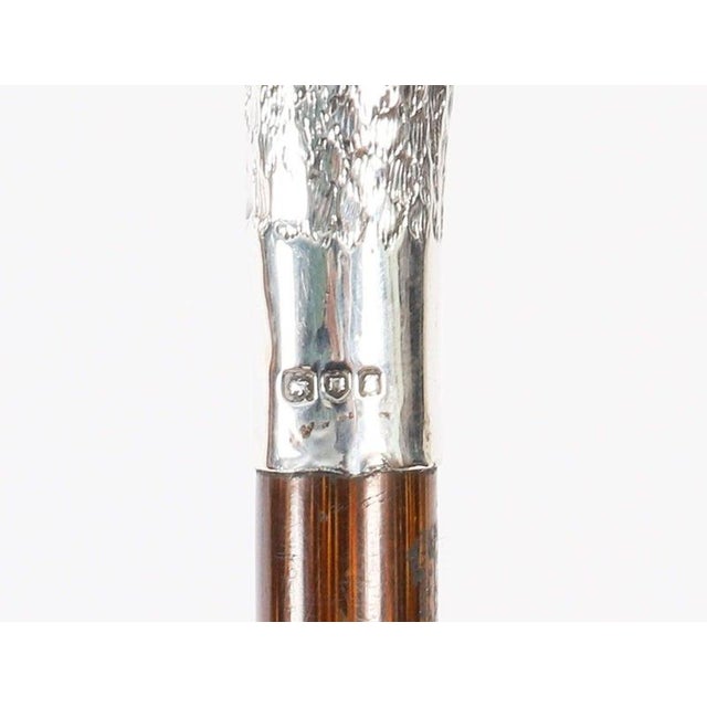 Metal Antique Sterling Silver Swan Walking Stick Cane, 1890s For Sale - Image 7 of 14