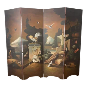 Late 20th Century Oil Painted Screen by Chelsea House