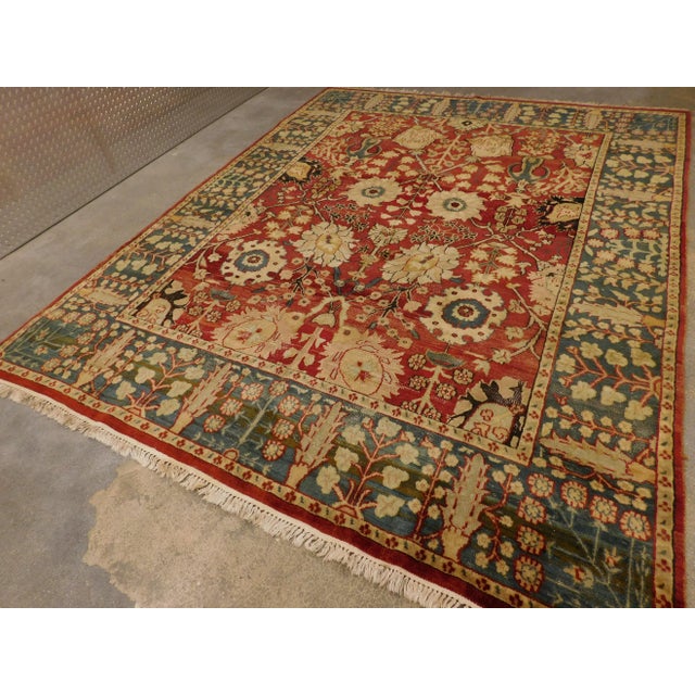 Origin: India Age: vintage Style: Agra Size: 8'x 10' Collection: Vintage recreation.
