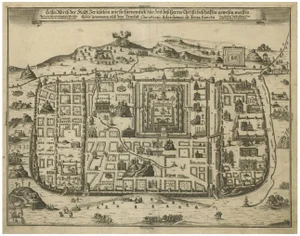 Antique Engraved Town Plan of Jerusalem, 1708
