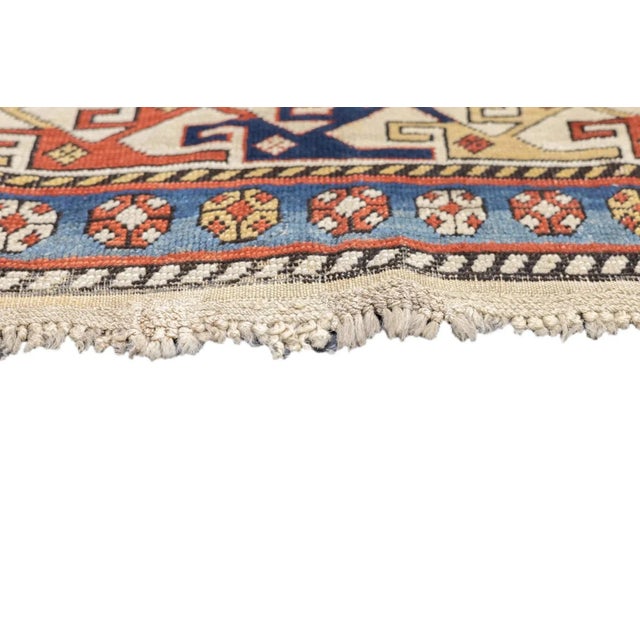 Blue Antique Shirvan Rug 4'5'' x 9' For Sale - Image 8 of 12