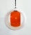Mid-Century Eclisse Pendant Light in White and Orange Murano Glass, 1960s For Sale - Image 12 of 13