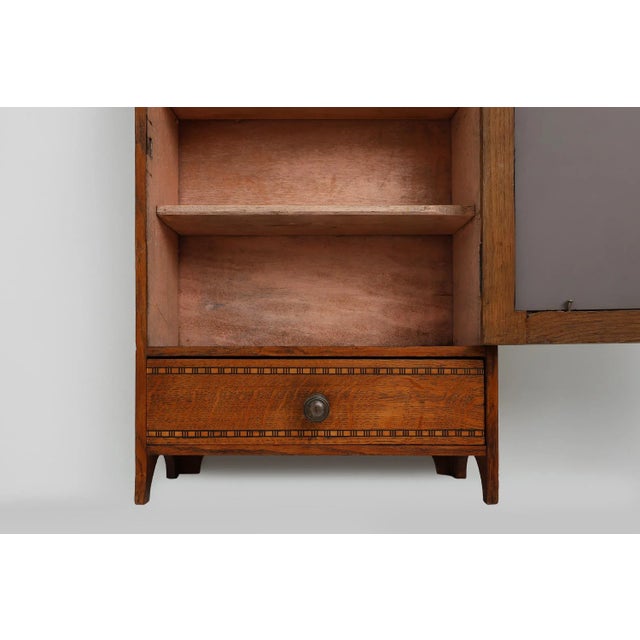 1930s Art Deco Medicine Wall Cabinet in Wood with Mirror, 1930s For Sale - Image 5 of 14