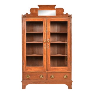 Antique Victorian Carved Walnut Bookcase, Circa 1890s For Sale