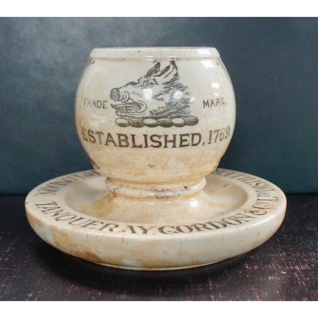 Ceramic Antique Gordons Gin & Co LTD Match Strike from Royal Doulton, 1898 For Sale - Image 7 of 7