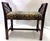 Vintage Fretwork Curved Arm Vanity Stool/ Bench With New Leopard Upholstery For Sale - Image 14 of 18