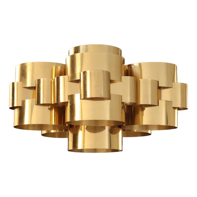 Brass Cloud Chandelier by Curtis Jere for Artisan House, C. 1975 For Sale