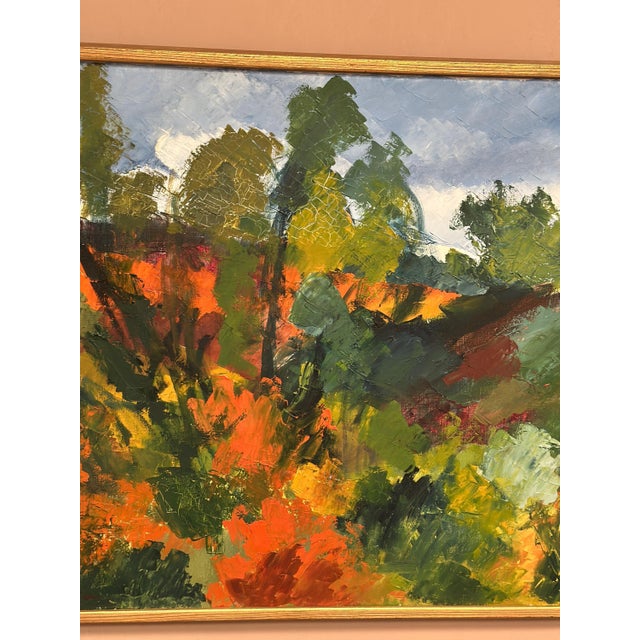 Stig Hallblom, Autumn Landscape, 1950s, Oil Painting on Canvas, Framed For Sale - Image 14 of 18