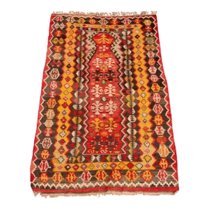 Turkish Kilim Flatweave Rug, 6' X 3' 5"