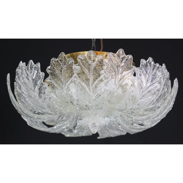 Italian 1980s Verona, Luxury Italian Murano Glass Ceiling Light or Flush Mount For Sale - Image 3 of 12