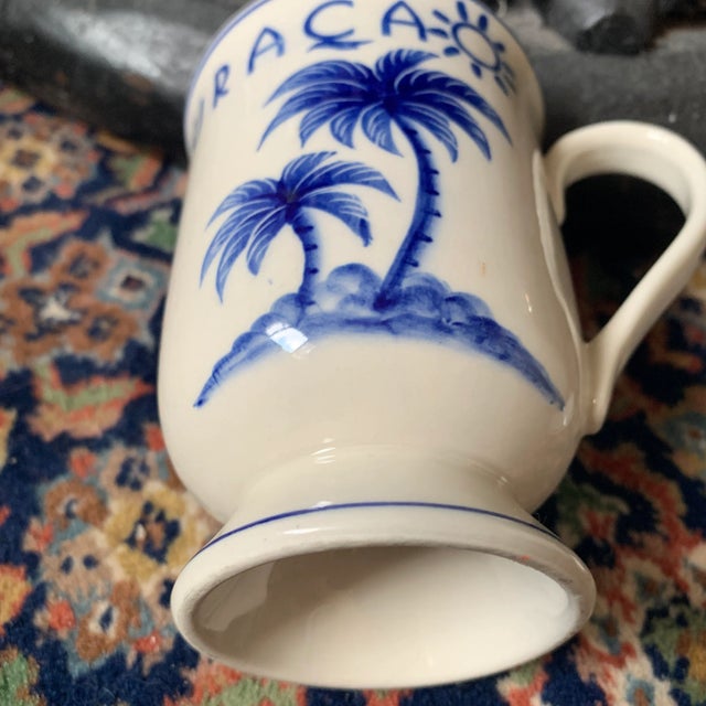 Alabaster Pair of Vintage Delft Curacao Mugs For Sale - Image 8 of 12