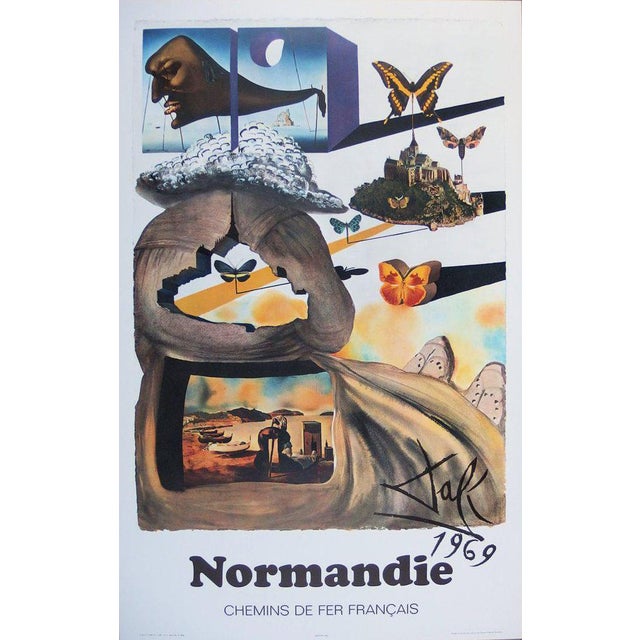 Salvador Dali, Normandie (SNCF Grand Modèle), Lithograph For Sale - Image 6 of 6