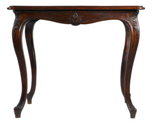 19th Century Louis XV French Side Table in Carved Walnut, 1800s