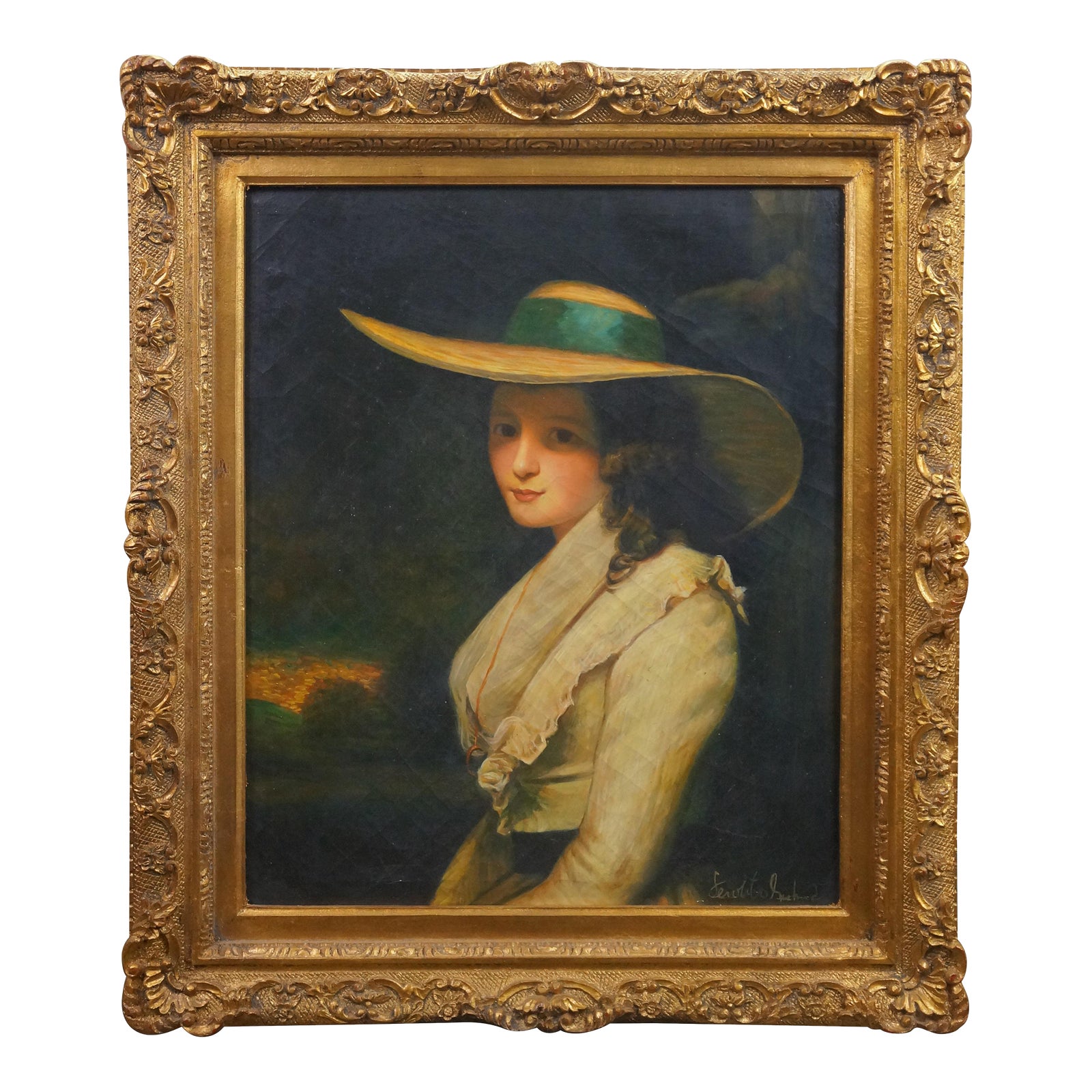 Late 20th Century Lavinia Bingham Countess Spencer Portrait Oil