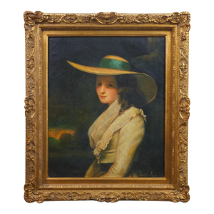 Late 20th Century Lavinia Bingham Countess Spencer Portrait Oil Painting After Sir Joshua Reynolds