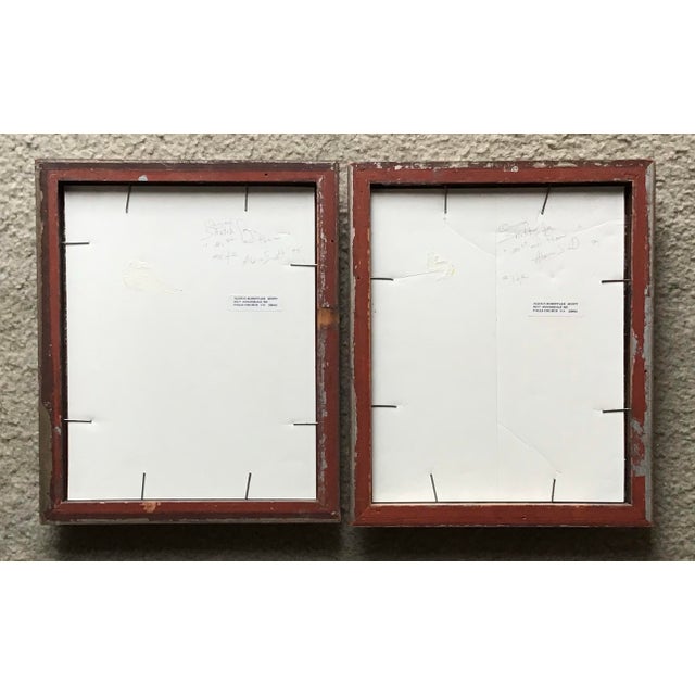 Charcoal Lot of 2 Vintage Original Sketch Drawings by Alexia Scott, American Artist, 1995 For Sale - Image 8 of 9
