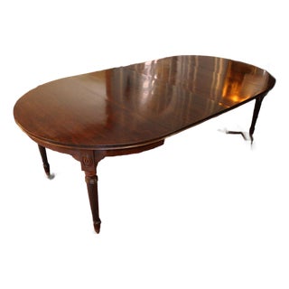 C. 1880 English Round Extending Regency Revival Dining Table For Sale