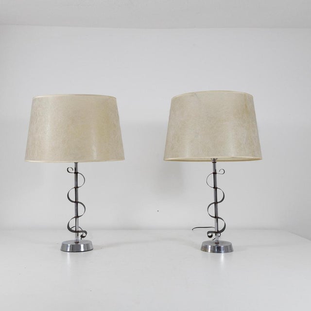Metal Table Lamps, 1950s, Set of 2 For Sale - Image 14 of 14