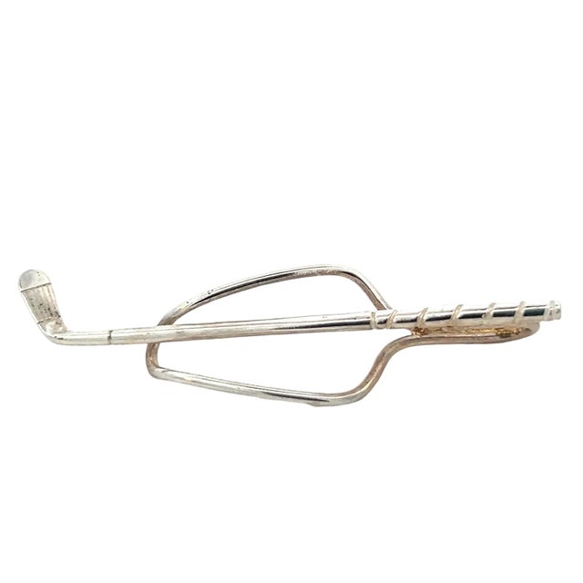 Tiffany & Co Estate Mens Golf Tie Clip Sterling Silver TIF723 This elegant Authentic Tiffany & Co Estate tie clip is made...