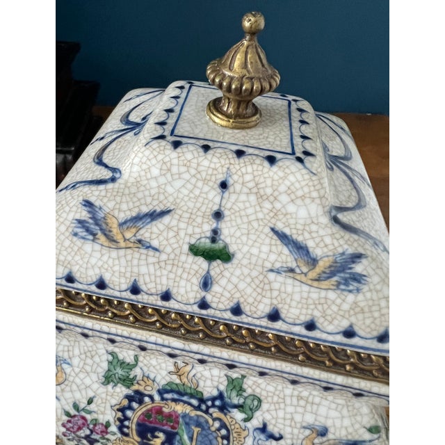 Capodimonte-Style Italian Porcelain Lidded Jar For Sale - Image 9 of 15