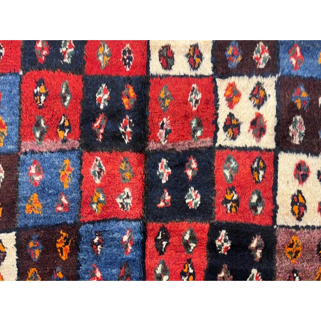 Late 19th Century Antique Persian Tribal Lori Rug 6'1" X 7’6" For Sale - Image 5 of 6