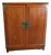 1960s George Zee Teak and Brass Flip-Top Cocktail Bar Cabinet For Sale