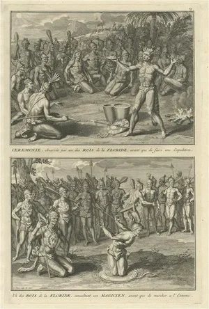Picart, Florida King of the Indians in America, 1722, Engravings, Set of 2