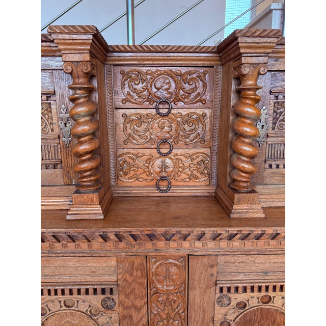 Late 19th Century Boho Hand Carved Dutch Cabinet For Sale - Image 12 of 18