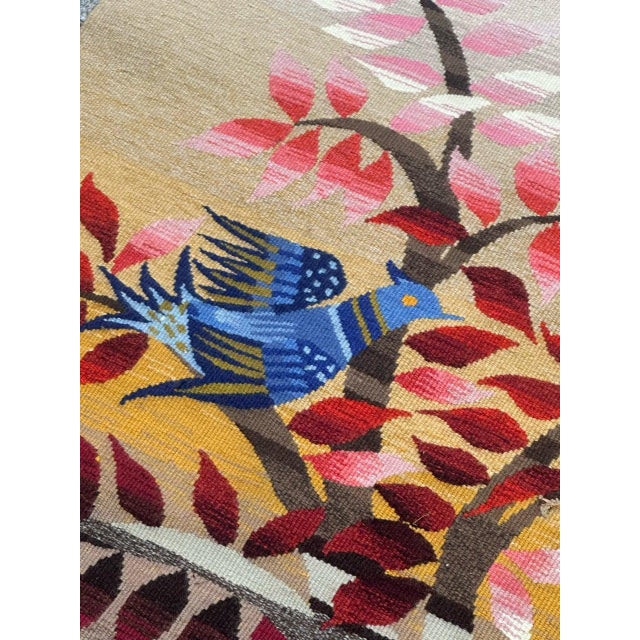 French Tapestry by Michèle Ray Arbre Dor for Aubusson, 1950s For Sale - Image 4 of 18