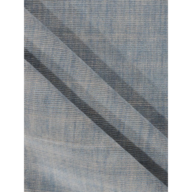 Contemporary Simplicity Blue Contemporary Handwoven Rug 8ft X 10ft For Sale - Image 3 of 12