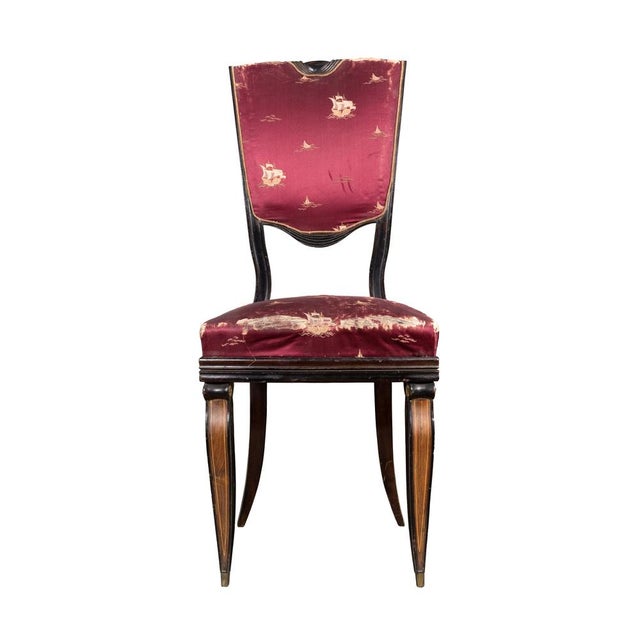 Caravelle Chairs by Gio Ponti, 1940s, Set of 6, in Worn conditions. Designed 1920 to 1949 This piece is designed in the...