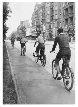 'Cycling on Seestrasse' Unframed Archival Pigment Print