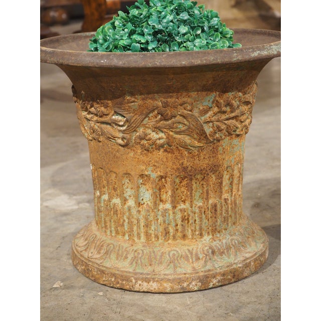 Pair of Charles X French Cast Iron Jardiniere Pots From the Early 1800s For Sale - Image 13 of 18