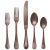 Contemporary Mepra Epoque 5-Piece Flatware Set, Pewter Bronze For Sale - Image 3 of 3