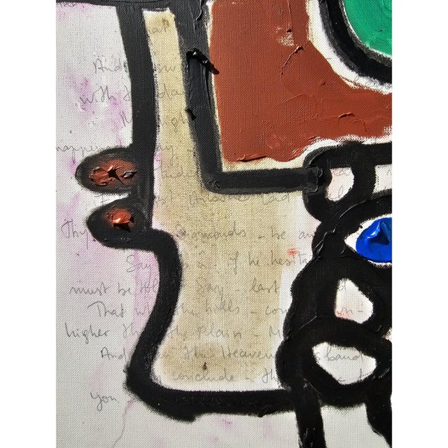 Pablo Picasso One-of-a-Kind 'Portrait of a Woman' - Abstract Figurative Original Oil Painting in the Style of Pablo Picasso For Sale - Image 4 of 6