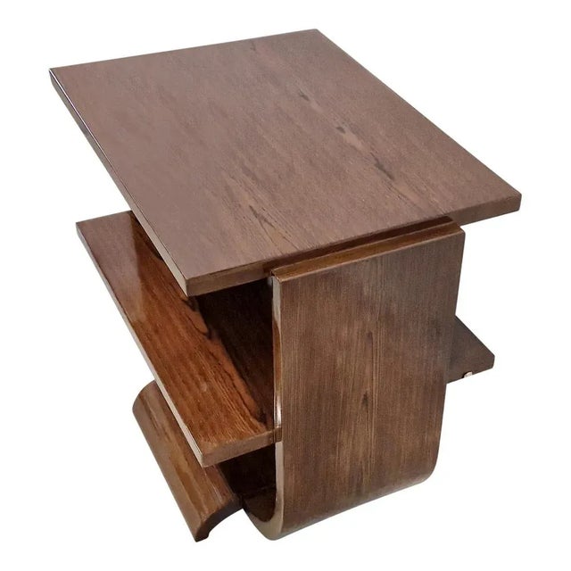 Wood Art Deco Geometric Coffee Table For Sale - Image 7 of 8