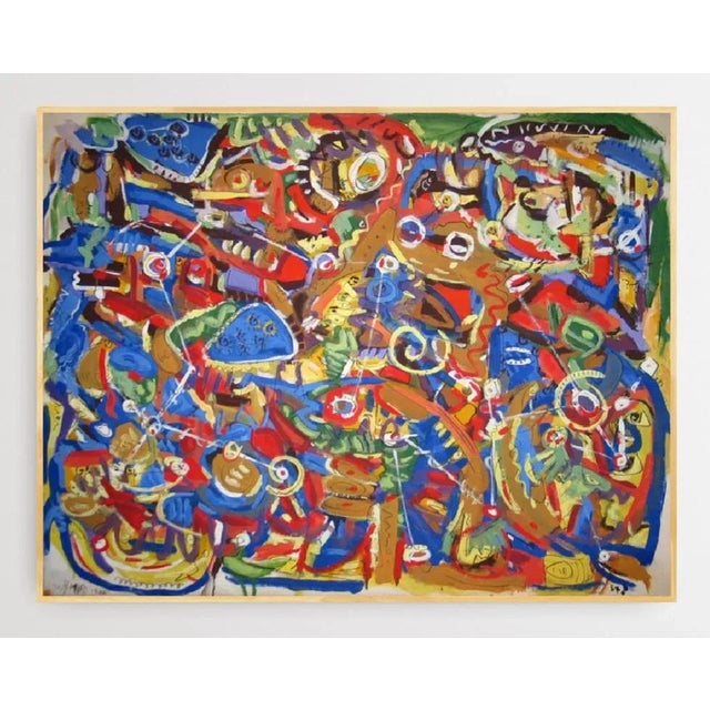 #Very Large Framed 1980s Street Art Inspired Abstract Acrylic Painting by Sto For Sale - Image 12 of 12