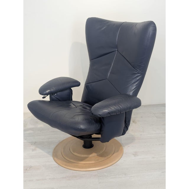 Leather Armchair with Ottoman by Verikon Lund & Paarman, 1960s, Set of 2 For Sale - Image 9 of 18