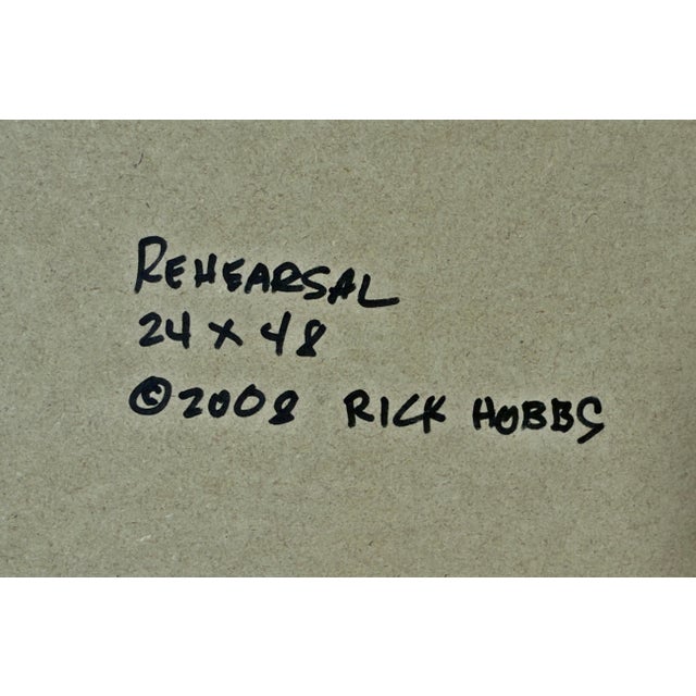 2008 Rick Hobbs “Rehearsal” Large Abstract Acrylic Painting on Board Signed For Sale - Image 18 of 18