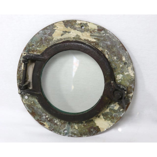 Small Size Antique Brass Ships Porthole For Sale In Boston - Image 6 of 13
