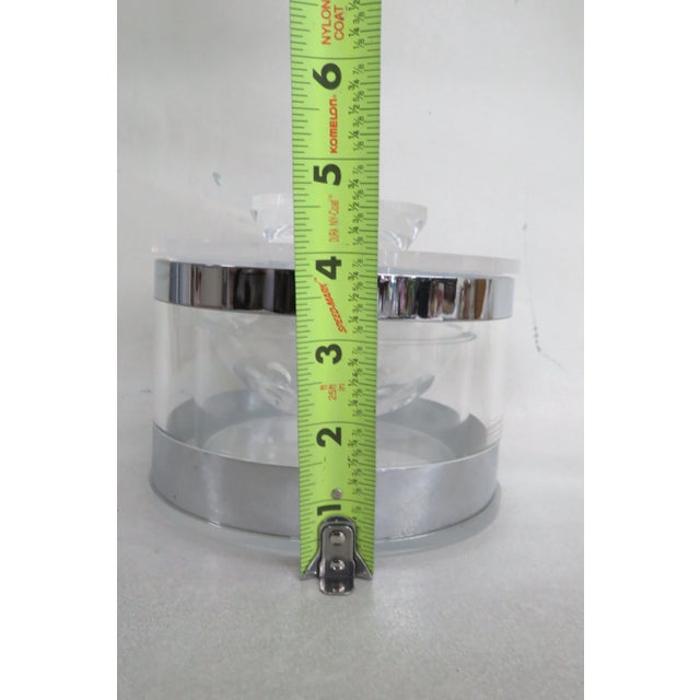 Mid-Century Modern Ellen Rogin Mid Century Lucite Ice Bucket Caddy Barware With Strainer For Sale - Image 3 of 12
