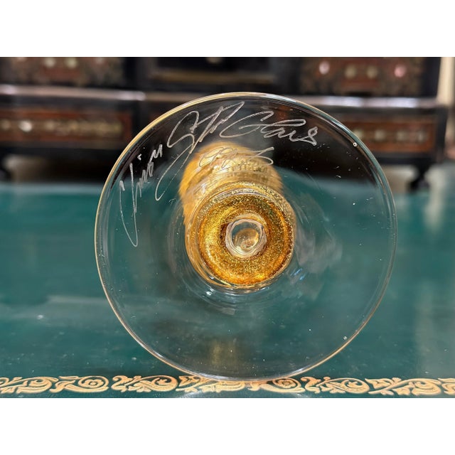 Gold Pair of Union Street Spiral Gold Champagne Flutes, 1996-2003 For Sale - Image 8 of 9