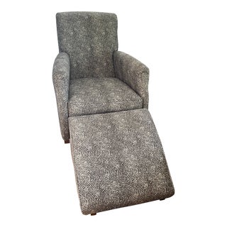 Grange Art Deco Lounge Chair and Ottoman For Sale