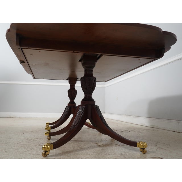 Brown Kindel Mahogany Double Pedestal Dining Table For Sale - Image 8 of 18