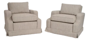 Beige Armchairs, 1960s, Set of 2