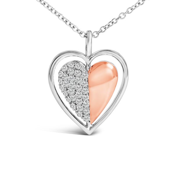Discover the quintessence of affection and elegance with this exquisite heart pendant necklace, meticulously crafted from...