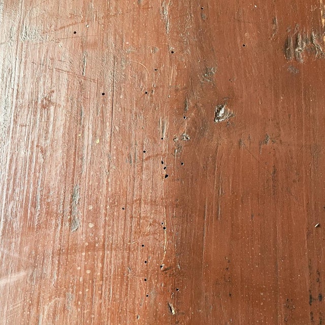 Art Deco Italian Bench in Red Wood, 1930s For Sale - Image 10 of 18
