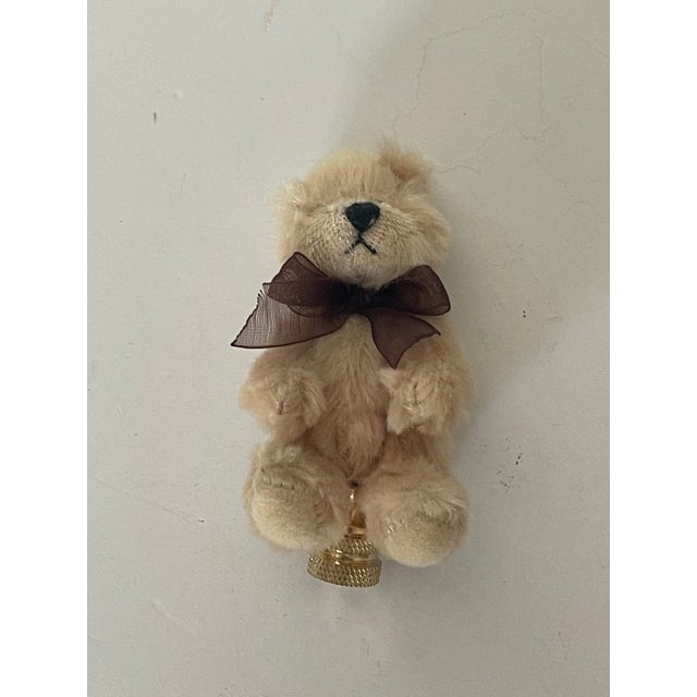 1960s Mini Teddy Bear Lamp Finial For Sale - Image 4 of 4