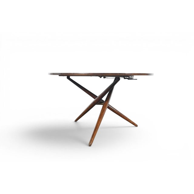 Mid 20th Century Adjustable Height Attributed to Jurg Bally Coffee Table For Sale In San Francisco - Image 6 of 13