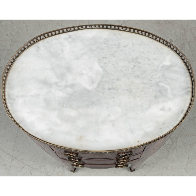 French Louis XVI Style Marquetry Side Table For Sale - Image 9 of 9